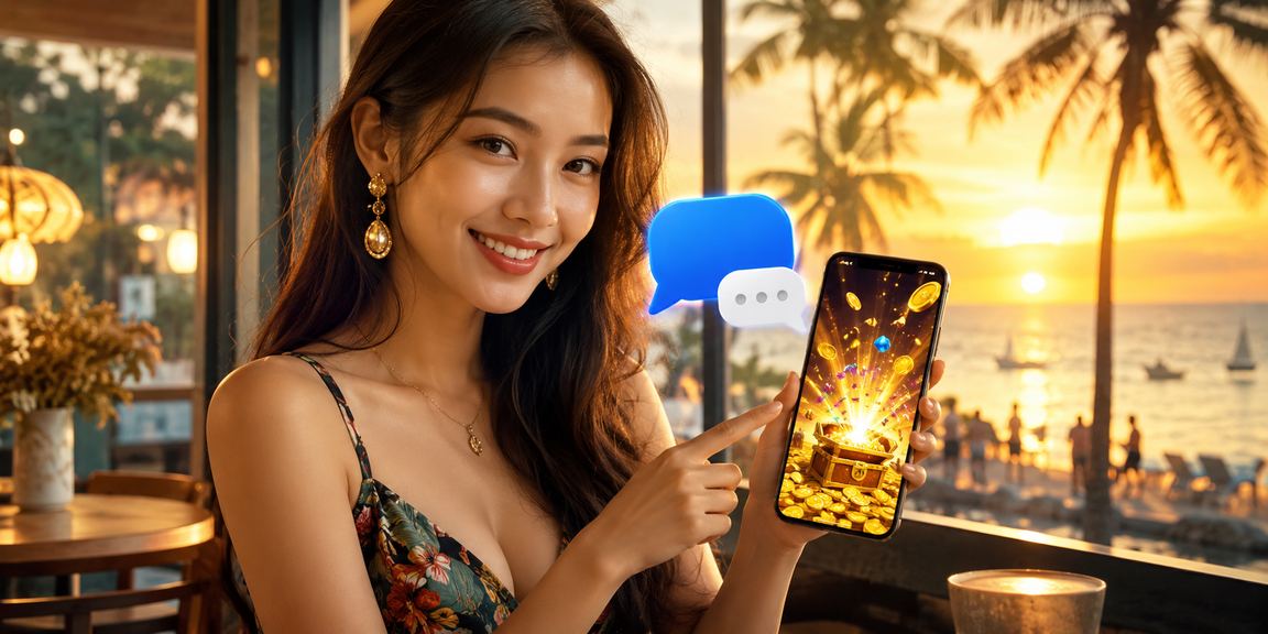Người chơi tại Phú Quốc sử dụng ứng dụng 99wi trên điện thoại di động